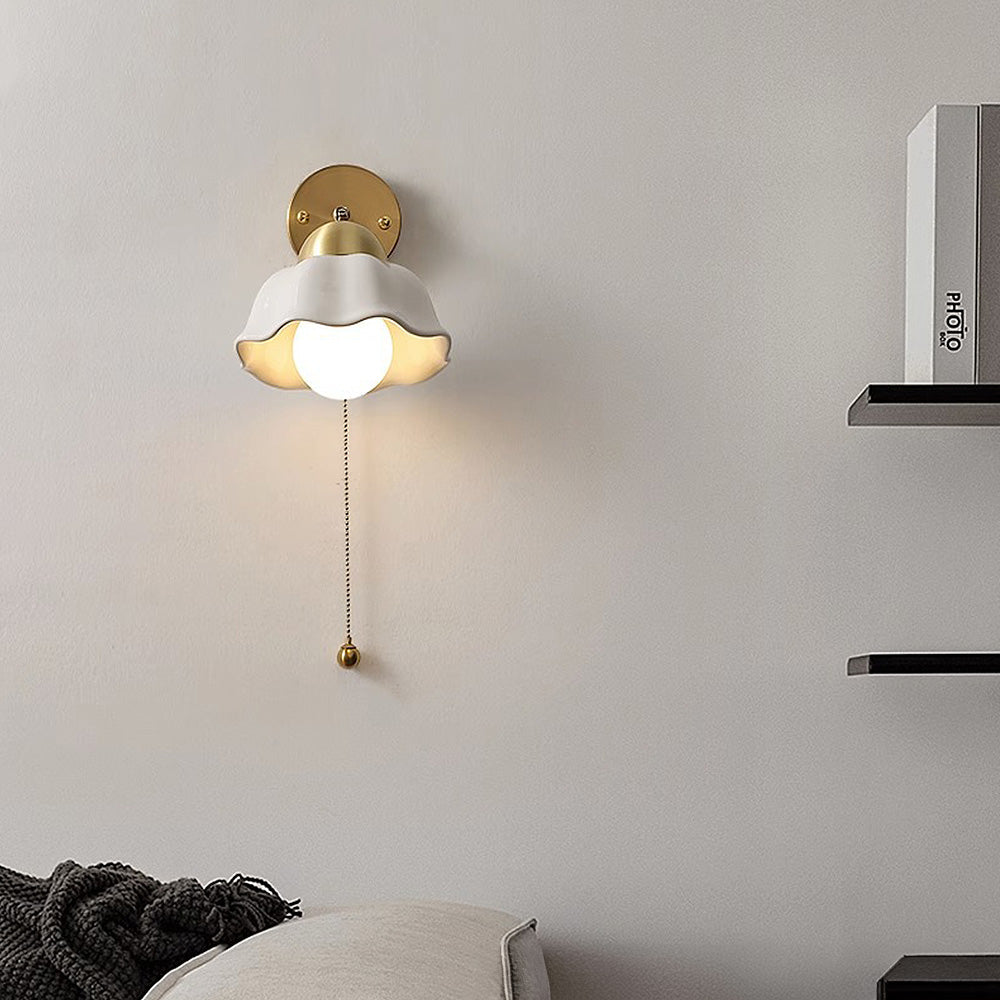 Lampada da parete regolabile bianca francese