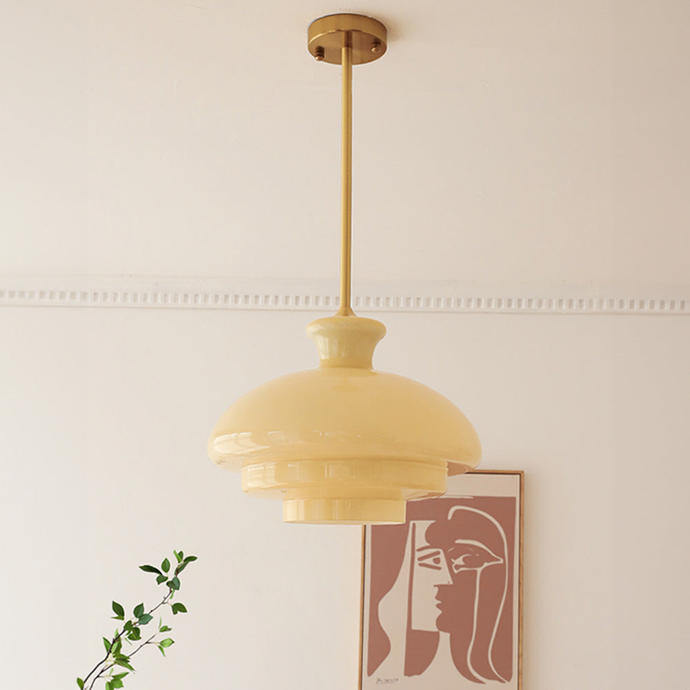 Lâmpada suspensa Bauhaus em gel com três camadas