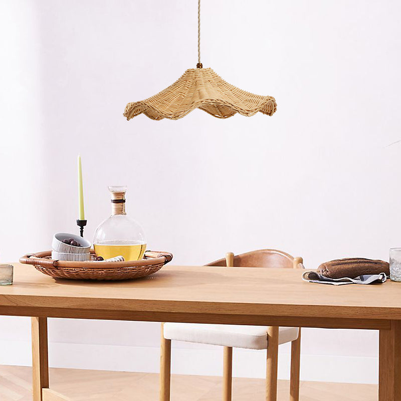 Lustre Campestre de Vime e Ráfia Boémio