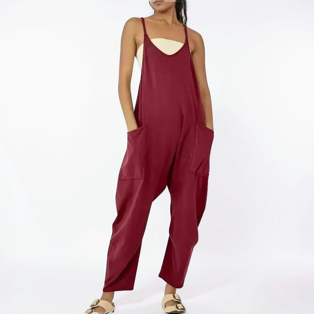 Tuta Donna Pantaloni Larghi Senza Maniche Casual Overall