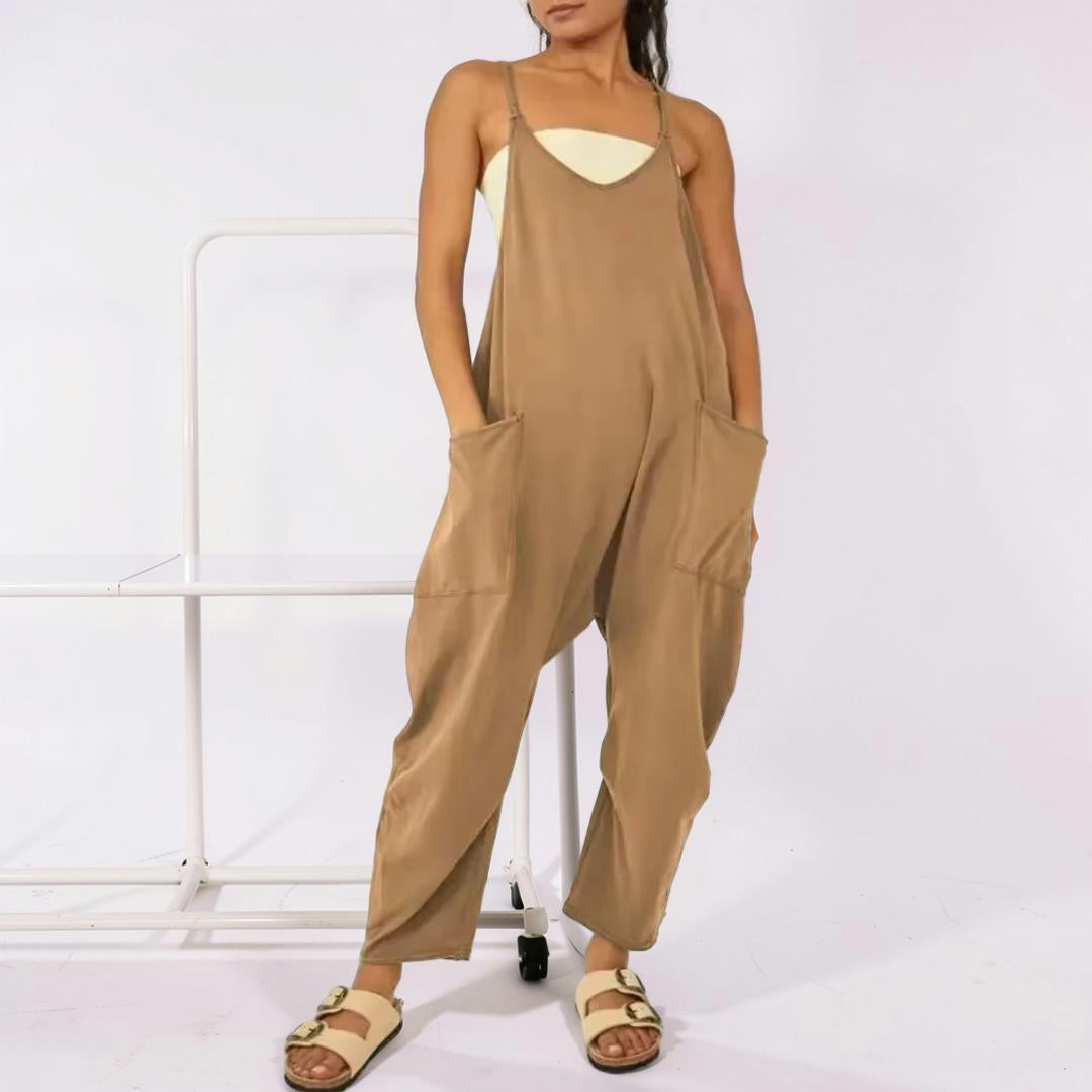 Tuta Donna Pantaloni Larghi Senza Maniche Casual Overall