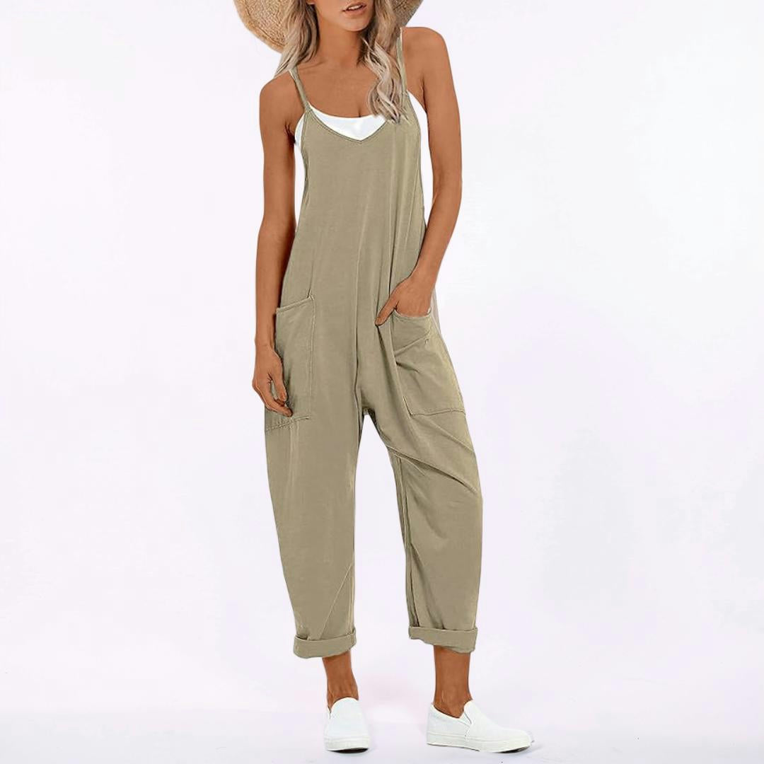 Tuta Donna Pantaloni Larghi Senza Maniche Casual Overall