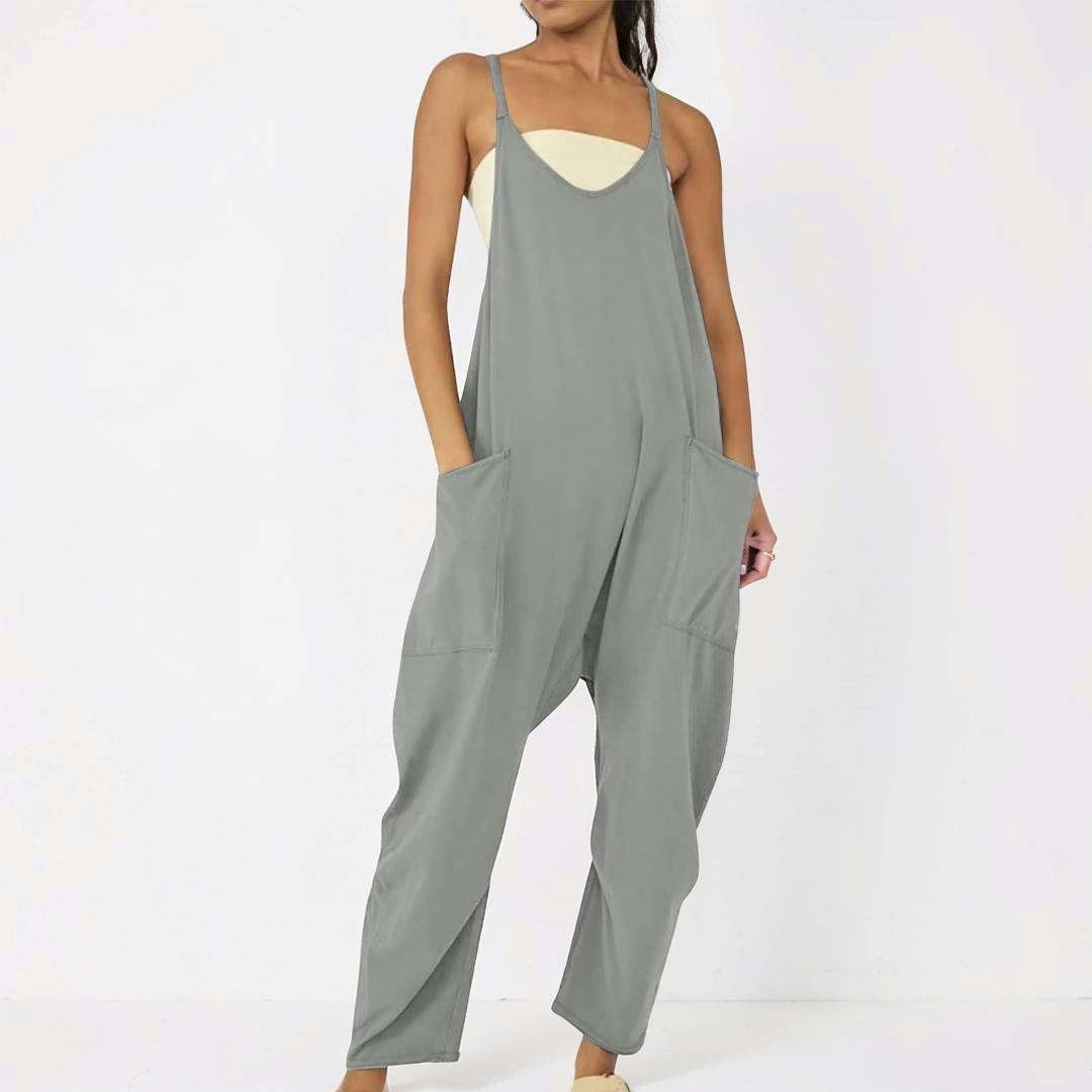 Tuta Donna Pantaloni Larghi Senza Maniche Casual Overall