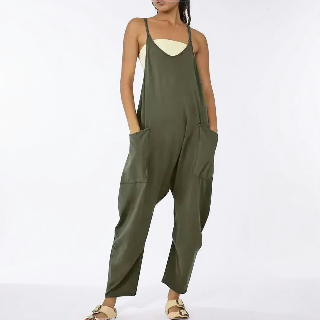 Tuta Donna Pantaloni Larghi Senza Maniche Casual Overall