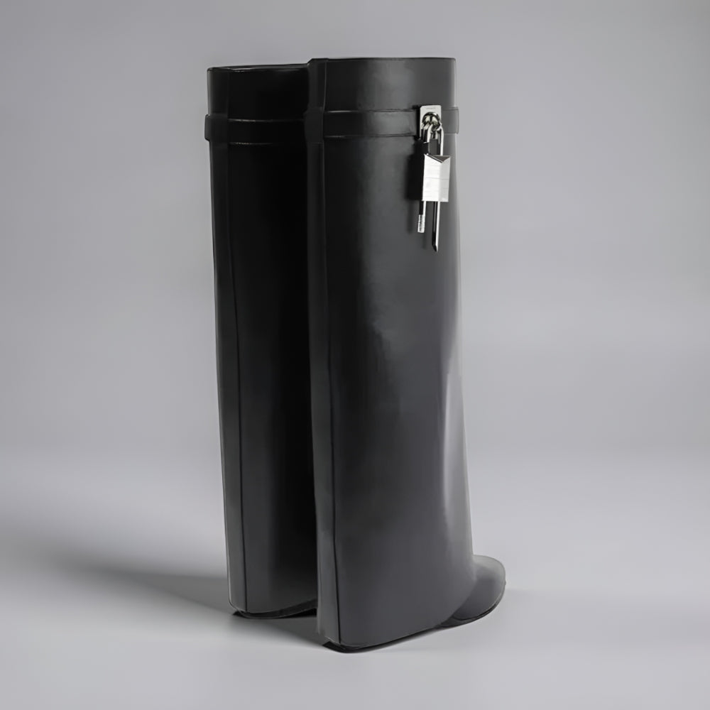 Botas de Senhora com Cunha, Estilo Minimalista, Moda Casual