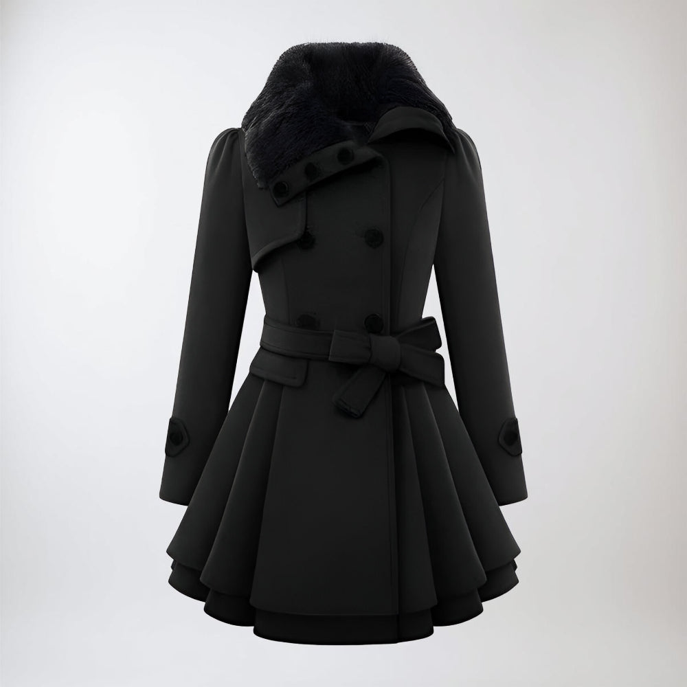 Cappotto Donna Inverno Lungo Cappuccio Bottoni Caldo Casual