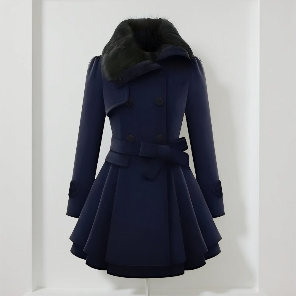 Cappotto Donna Inverno Lungo Cappuccio Bottoni Caldo Casual