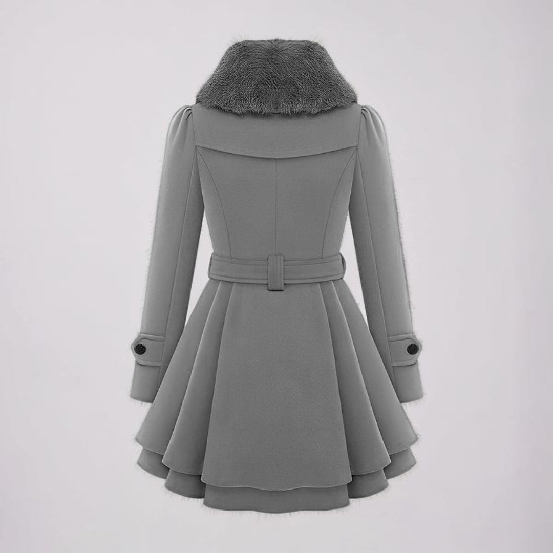Cappotto Donna Inverno Lungo Cappuccio Bottoni Caldo Casual