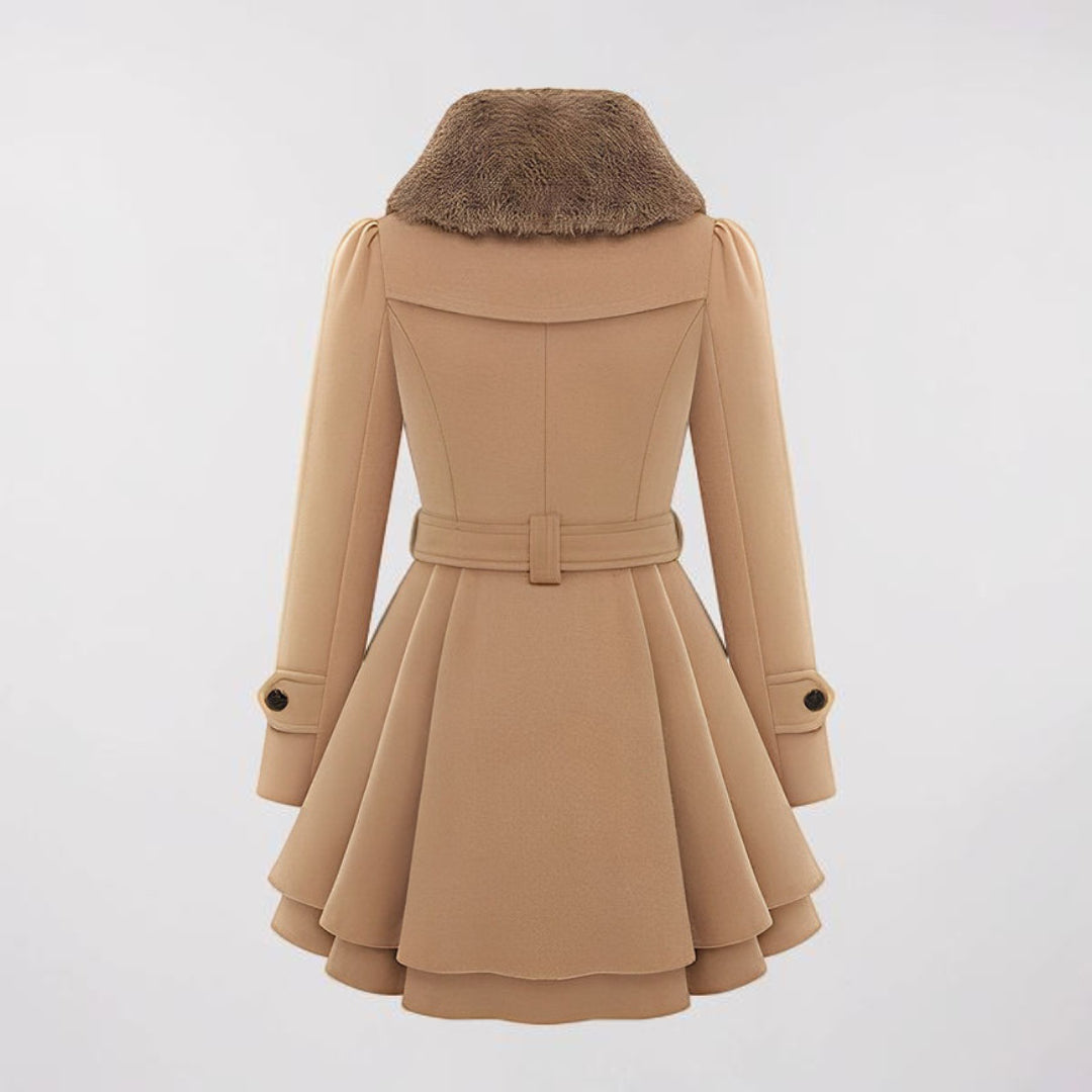 Cappotto Donna Inverno Lungo Cappuccio Bottoni Caldo Casual
