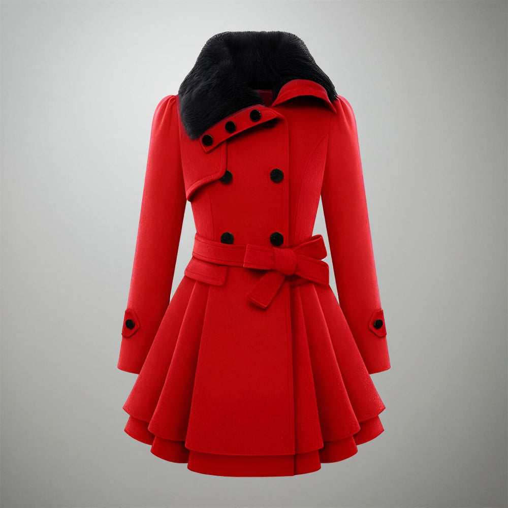 Cappotto Donna Inverno Lungo Cappuccio Bottoni Caldo Casual