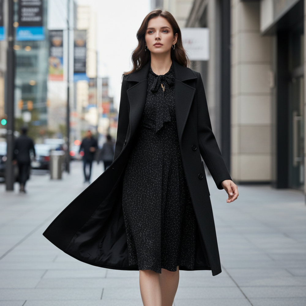 Dames Winter Jas Lange Stijl Stedelijk Gebruik