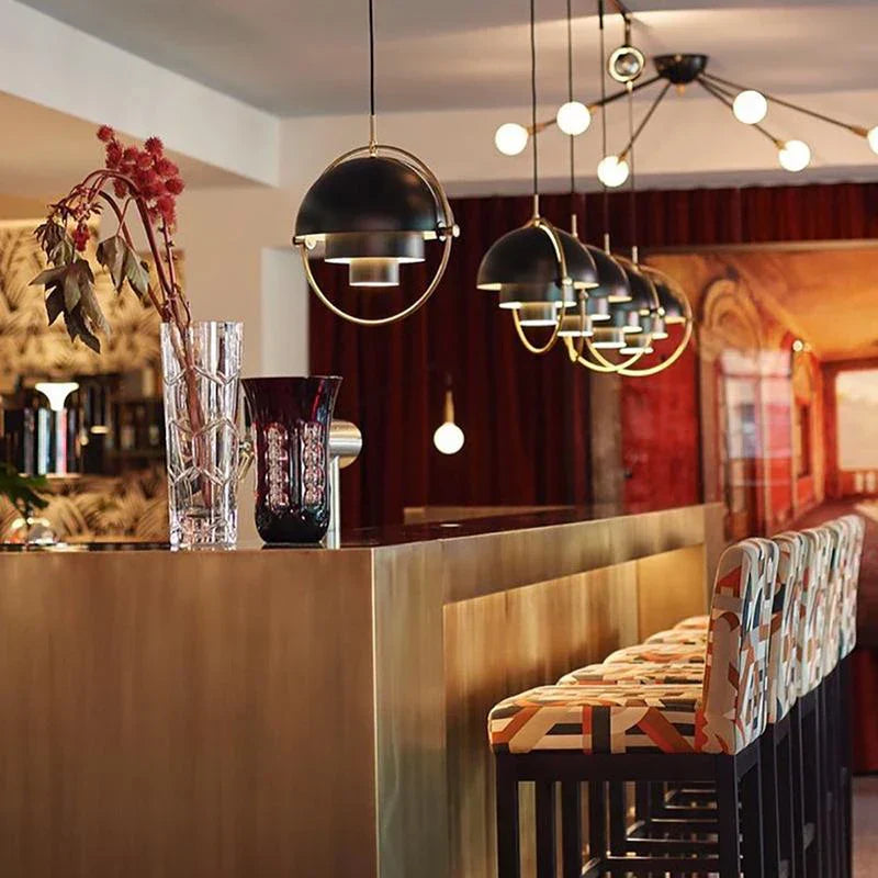 NordicElegance - Modern Golden LED Pendant Lamp in Minimalist Design