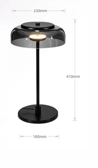 LumiGlow – Postmodern LED Table Lamp with Glass Shade for Stylish Lighting