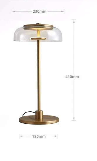 LumiGlow – Postmodern LED Table Lamp with Glass Shade for Stylish Lighting