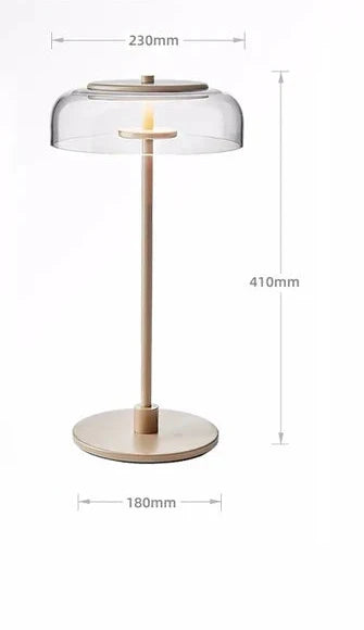 LumiGlow – Postmodern LED Table Lamp with Glass Shade for Stylish Lighting