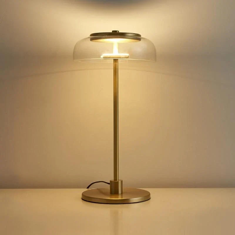LumiGlow – Postmodern LED Table Lamp with Glass Shade for Stylish Lighting