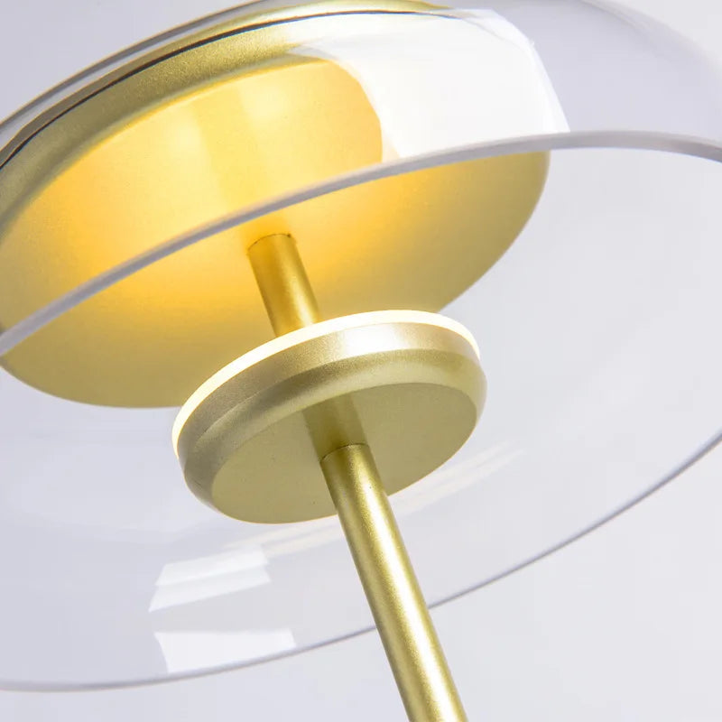 LumiGlow – Postmodern LED Table Lamp with Glass Shade for Stylish Lighting