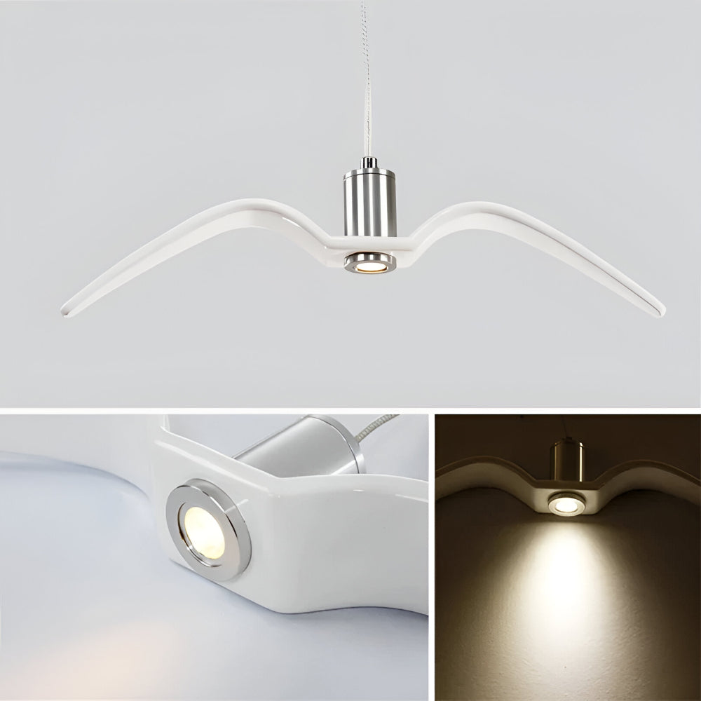 Lampadario LED Moderno Forma Uccello Resina Design