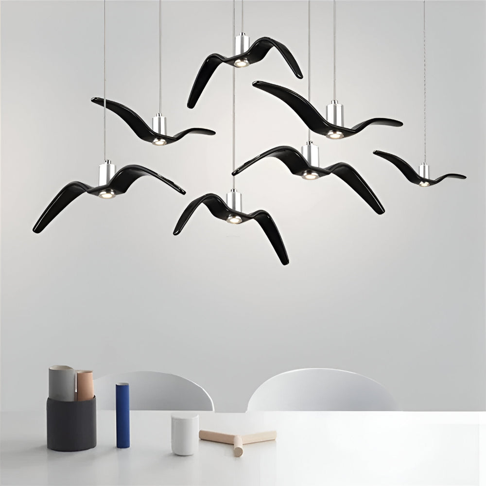 Lampadario LED Moderno Forma Uccello Resina Design