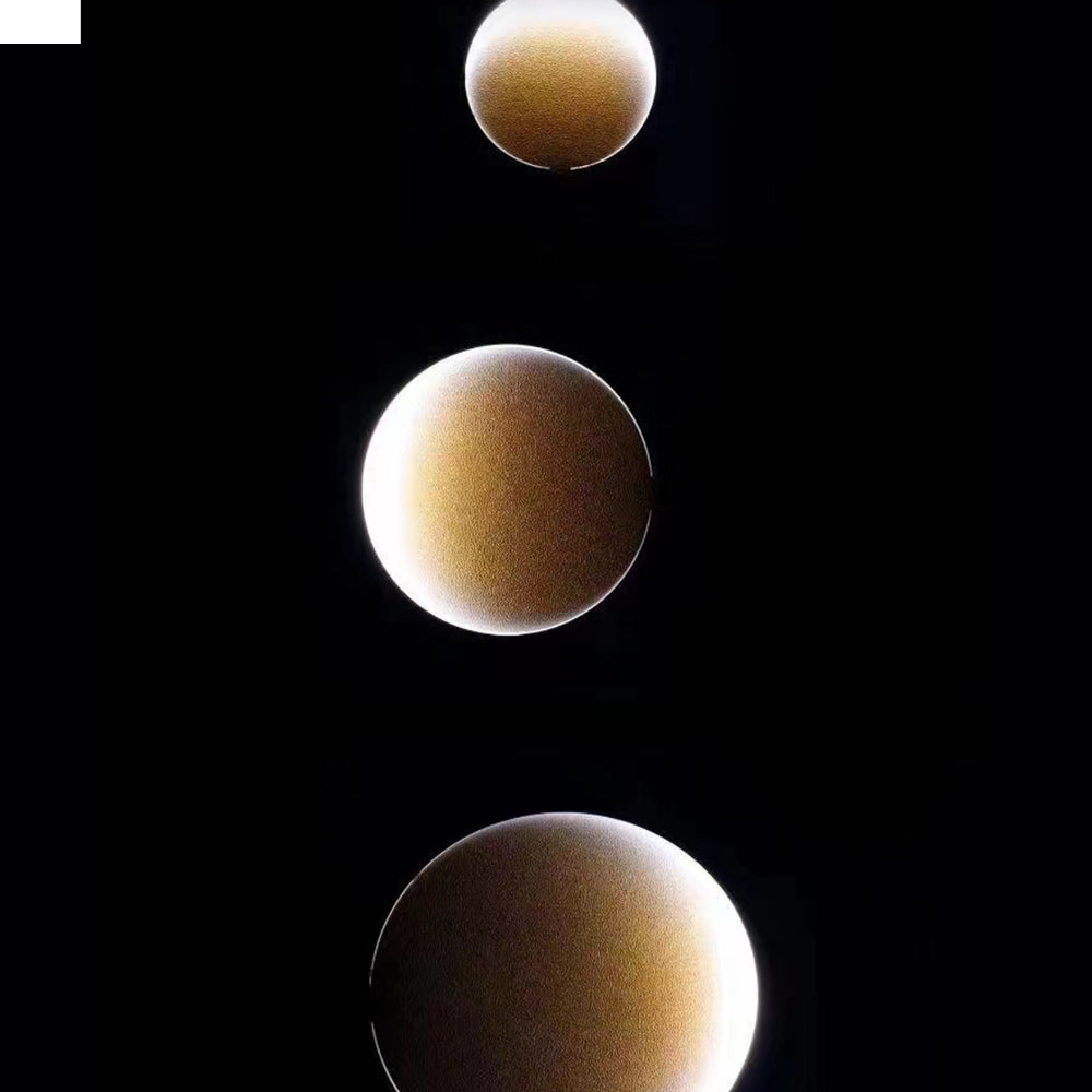 Elif - Lámpara de pared LED moderna cuadrada luna interior, blanca, metal