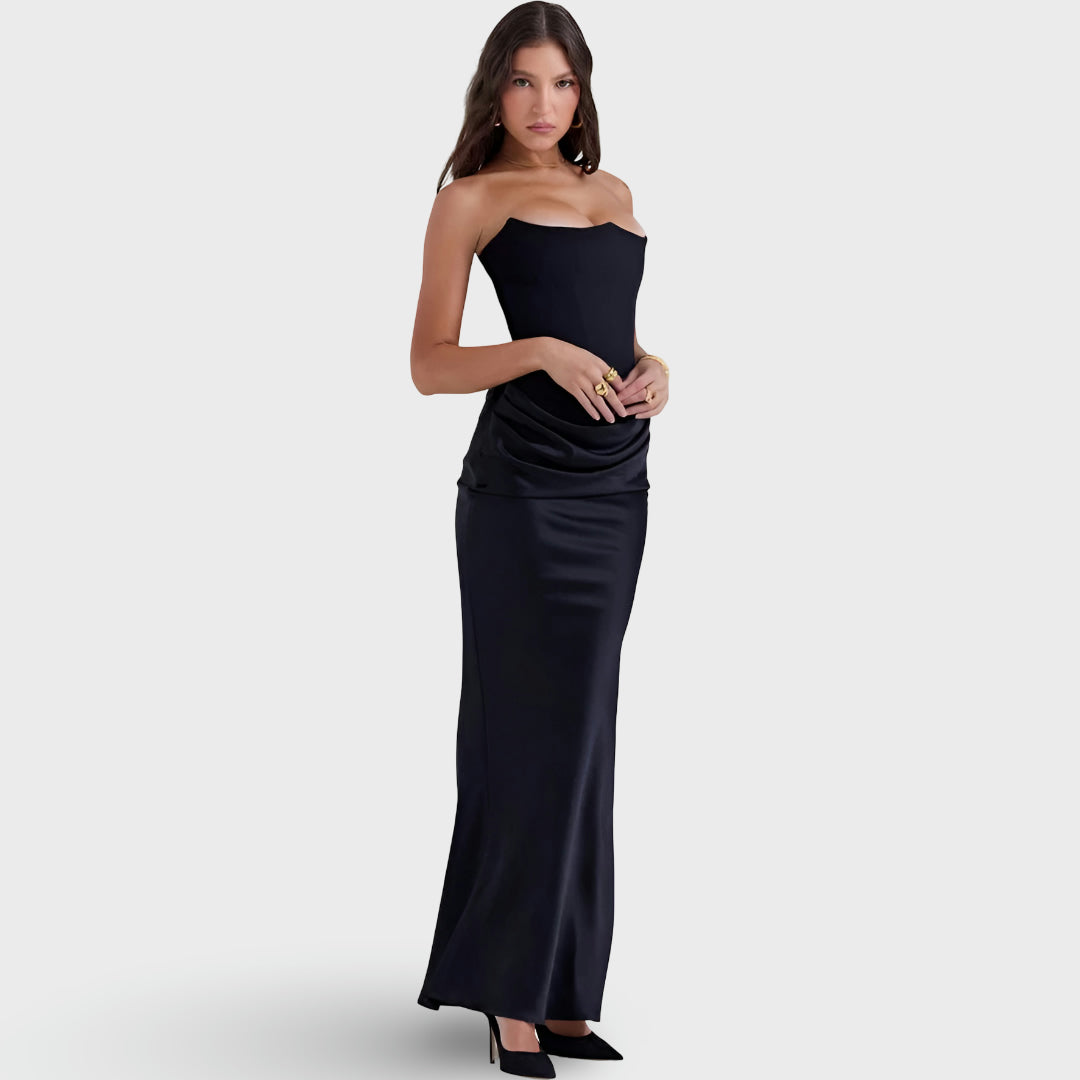 Women's Long Dress Corset Evening Ceremony Fitted