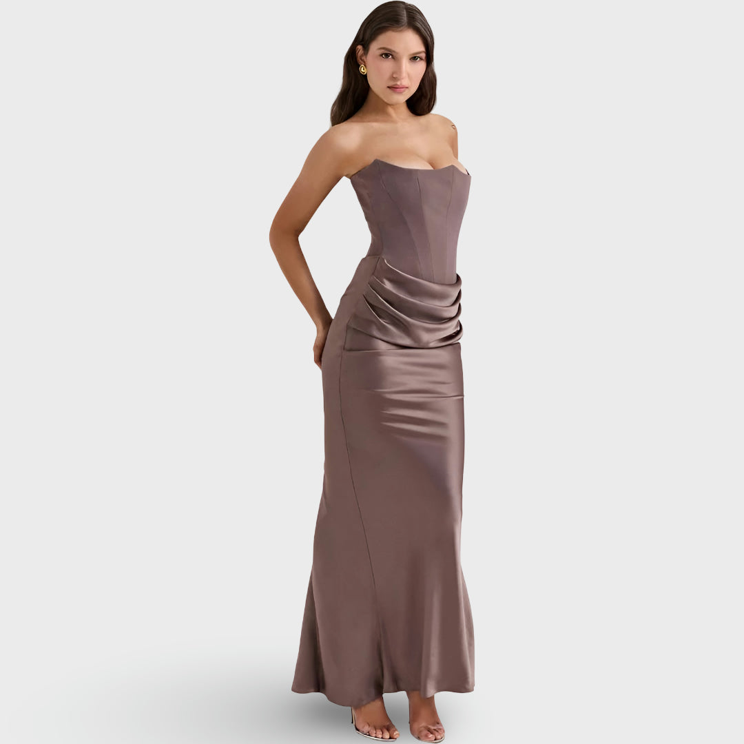 Women's Long Dress Corset Evening Ceremony Fitted