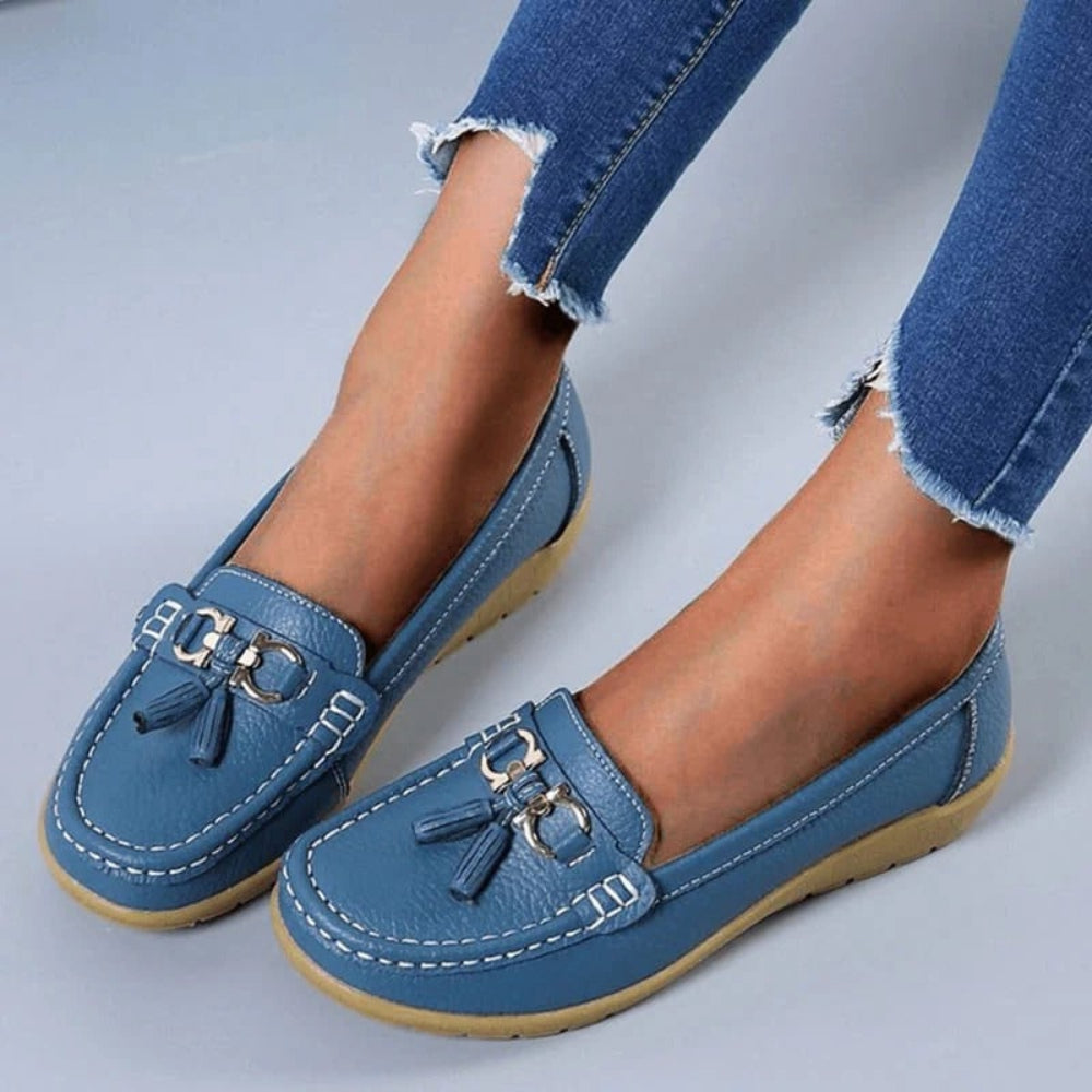 Mocassins Femininos com Palmilha Almofadada Sem Atacadores | Sapatos Casuais
