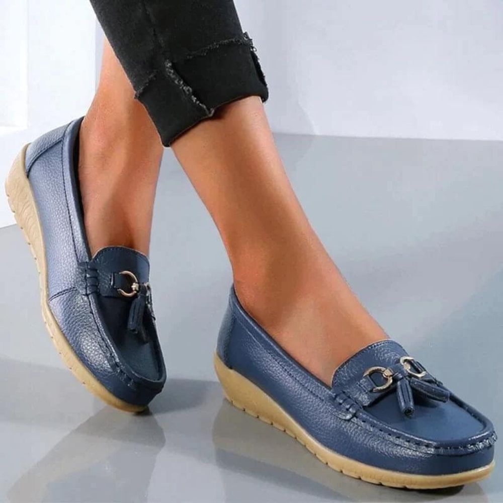 Mocassins Femininos com Palmilha Almofadada Sem Atacadores | Sapatos Casuais