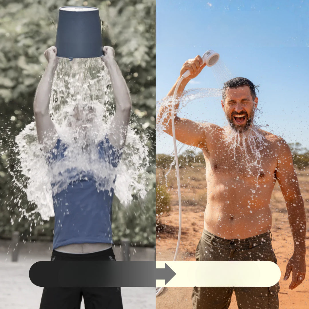 Doccia Campeggio Portatile Pompa Acqua Soffione Regolabile Outdoor