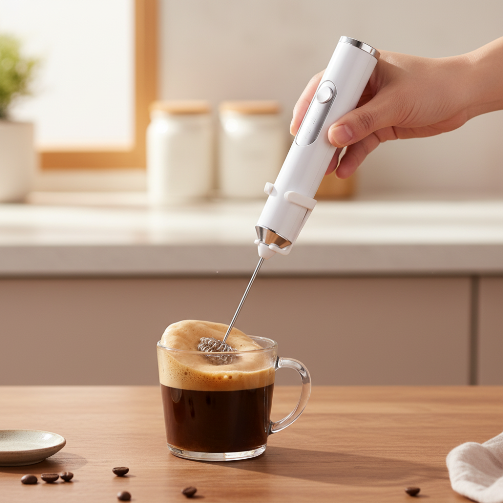 Wireless Milk Frother Coffee Drink Stainless Steel
