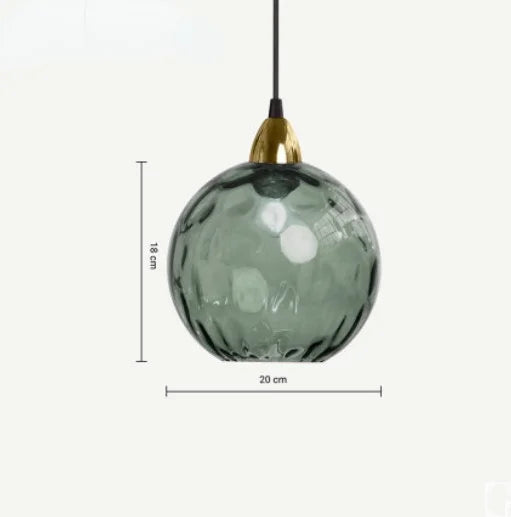 HelderBol - Lampada a Sospensione con Globo di Vetro