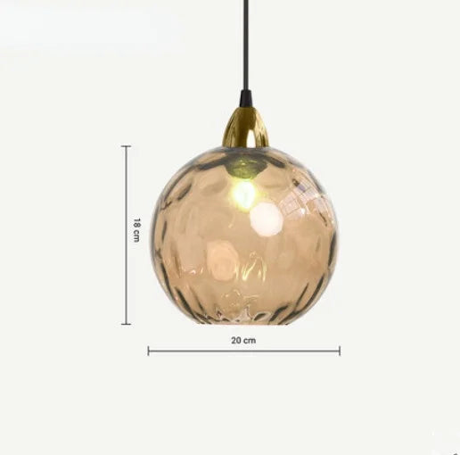 HelderBol - Lampada a Sospensione con Globo di Vetro