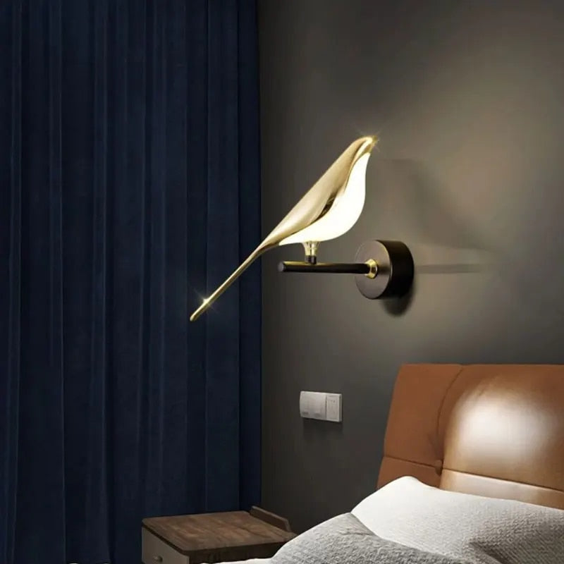 WingSpan - Candeeiro de Parede Vogel giratório 360° – Iluminação Elegante e Divertida para Casa