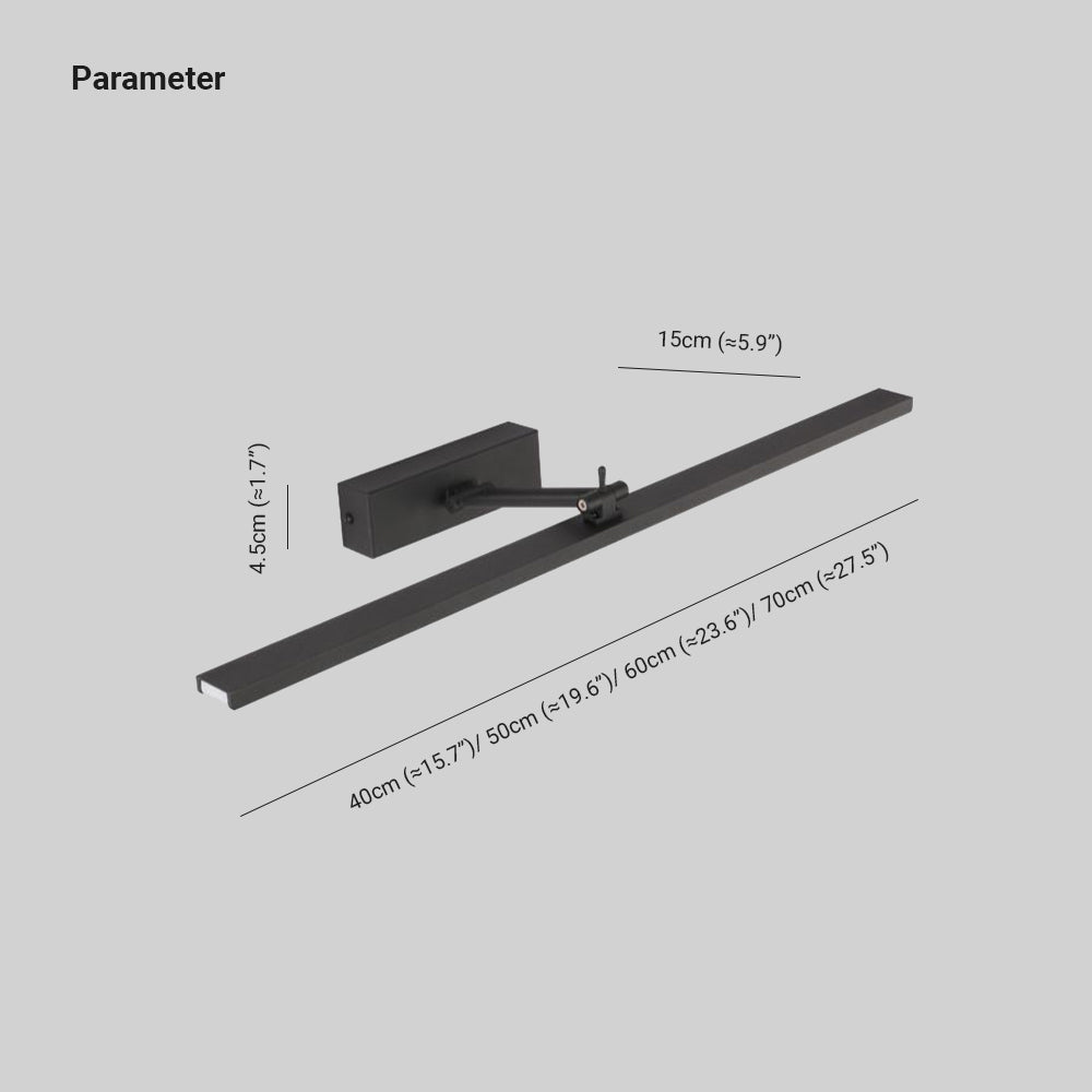 Lámpara de pared LED moderna minimalista blanca/negra para baño