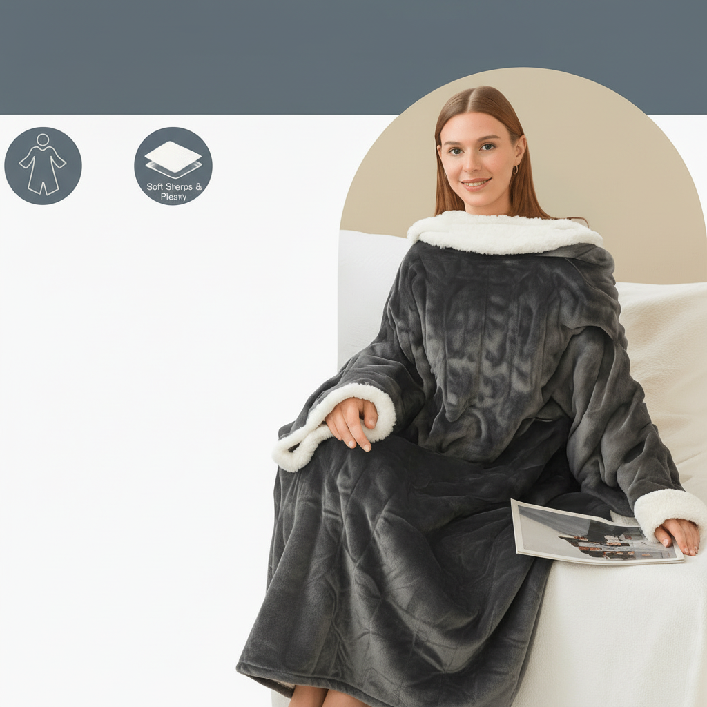 Electric Blanket Heated Sherpa Fleece Portable Heating Blanket