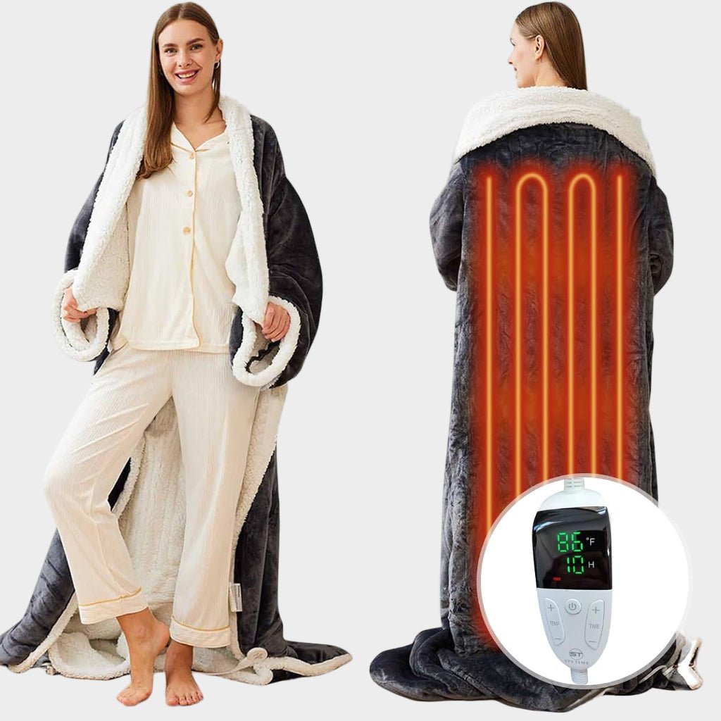 Electric Blanket Heated Sherpa Fleece Portable Heating Blanket