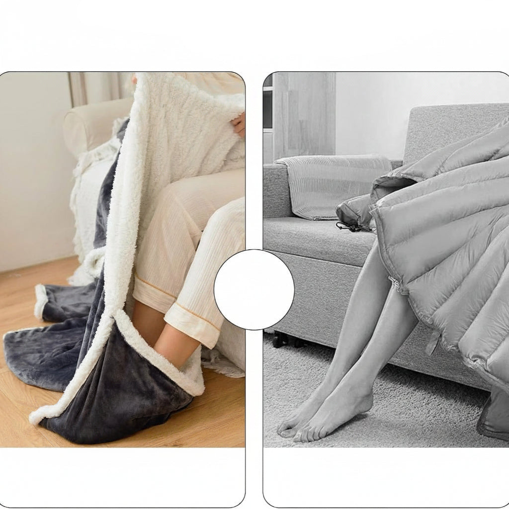 Electric Blanket Heated Sherpa Fleece Portable Heating Blanket