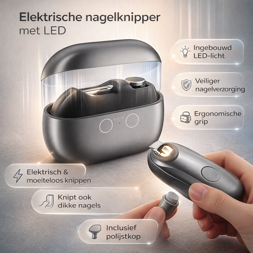 Nail Clipper Electric LED Ergonomic Care Tool
