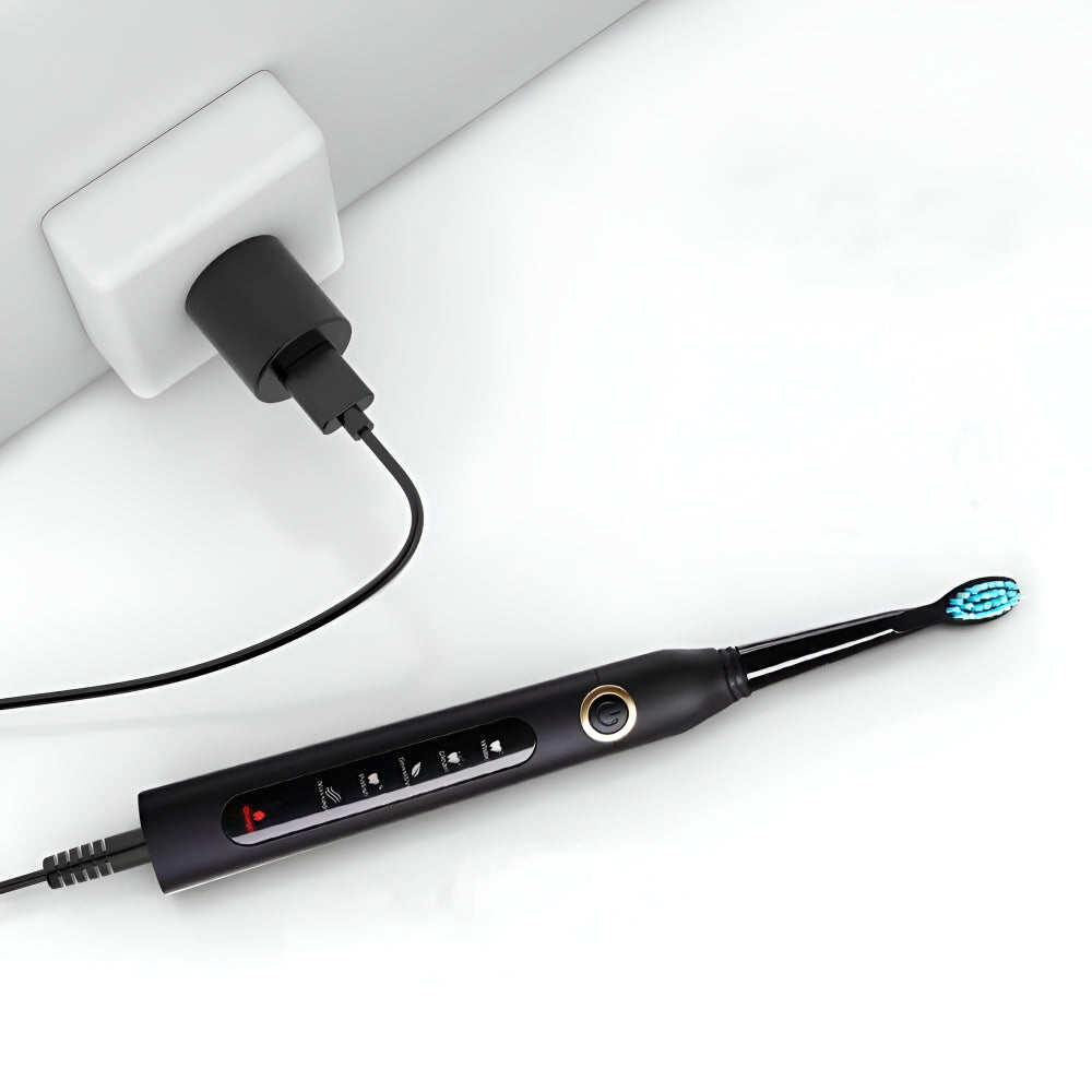 Electric Toothbrush Sonic Rechargeable Timer Multiple Brush Heads