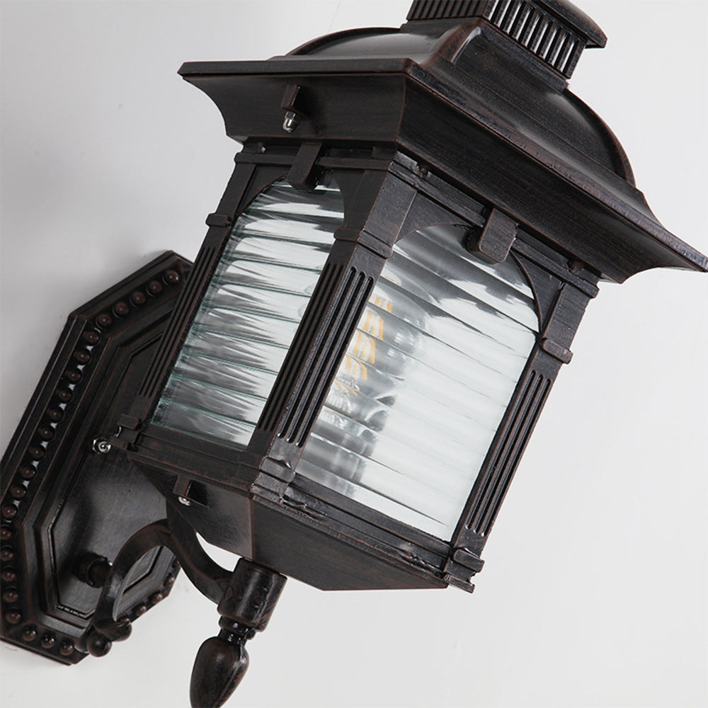 Lampada da parete esterna nera europea per balcone