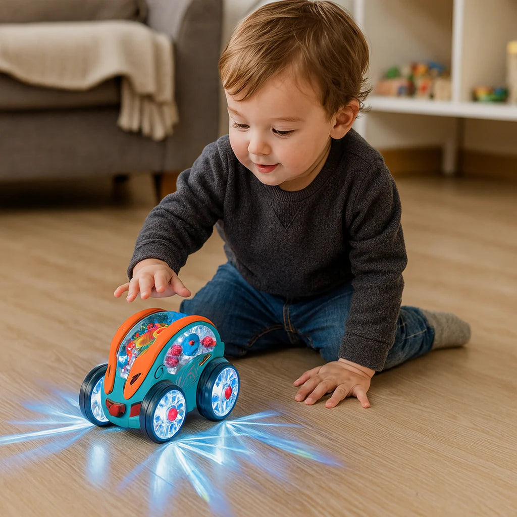 LED Toy Car 360° Rotations Light Show Children