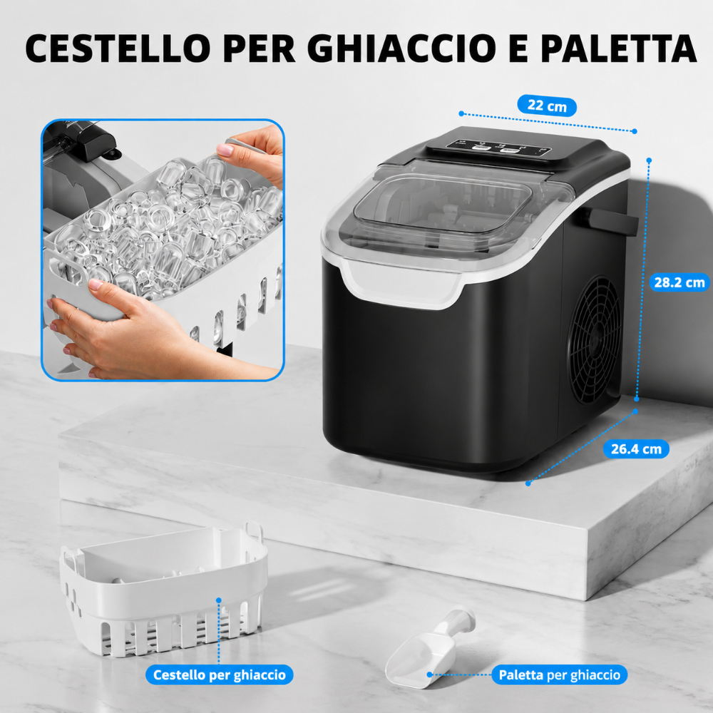 Fabricador de Hielo Automático Cubitos Rápidos Cocina Casa