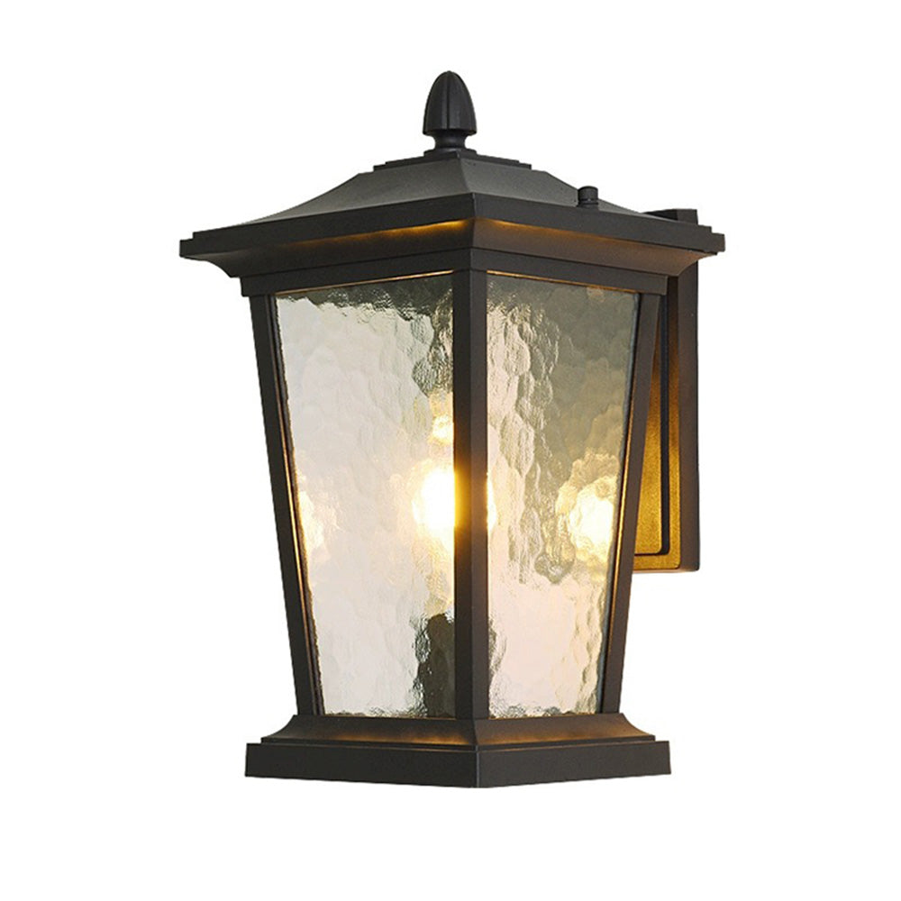 Lampada da parete esterna in vetro impermeabile stile rustico