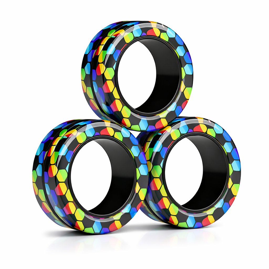 Giocattolo Antistress Anelli Magnetici Set da Girare