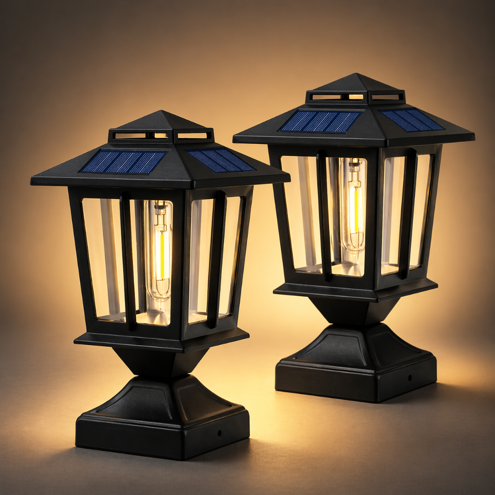 FlameLume - Solar LED Wand Lamp with Flame Effect for Garden and Terrace