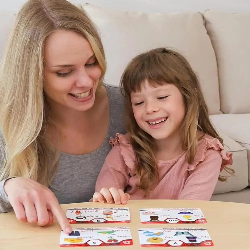 Flashcards Bambini Lettura Fonetica Carte Educative Gioco Didattico
