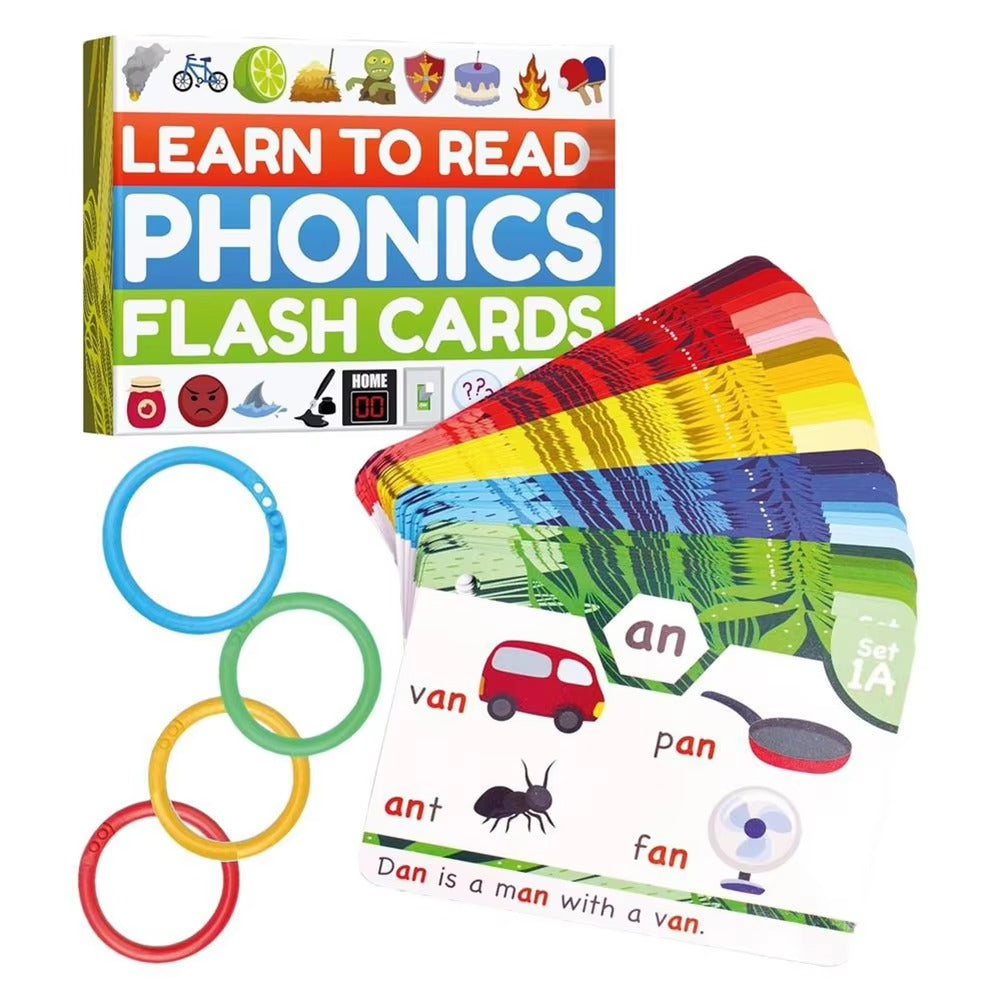 Flash Cards Phonics Reading Learning Cards Kids Education Set