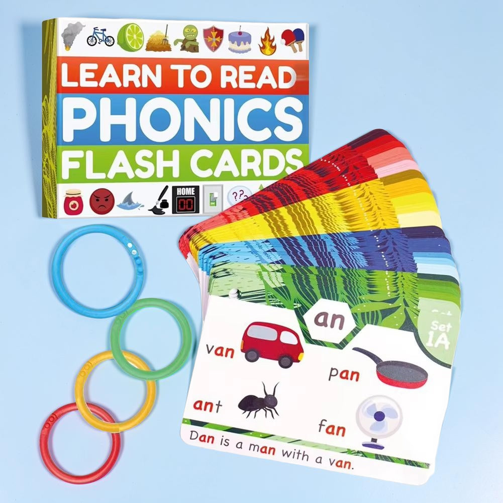Flashcards Bambini Lettura Fonetica Carte Educative Gioco Didattico