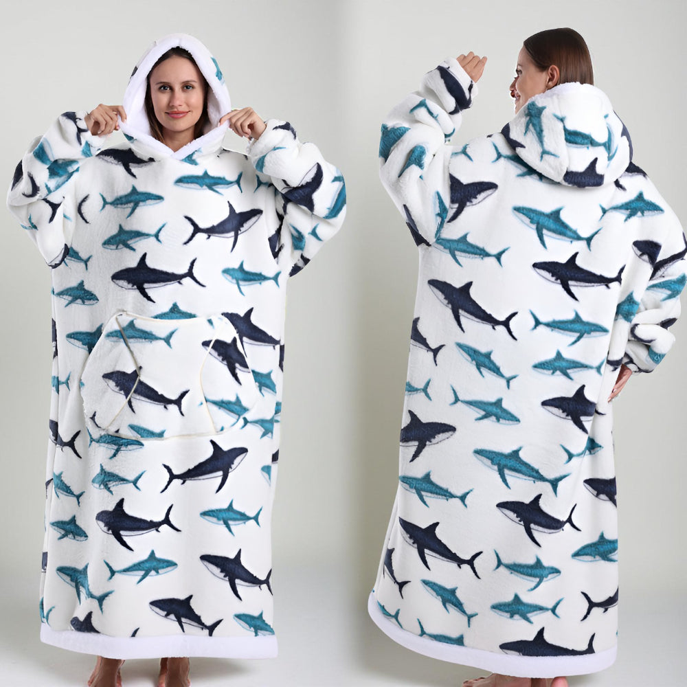 Sweatshirt com Capuz de Lã Ampla Estilo Aconchegante e Elegante Saco-Cama com Capuz