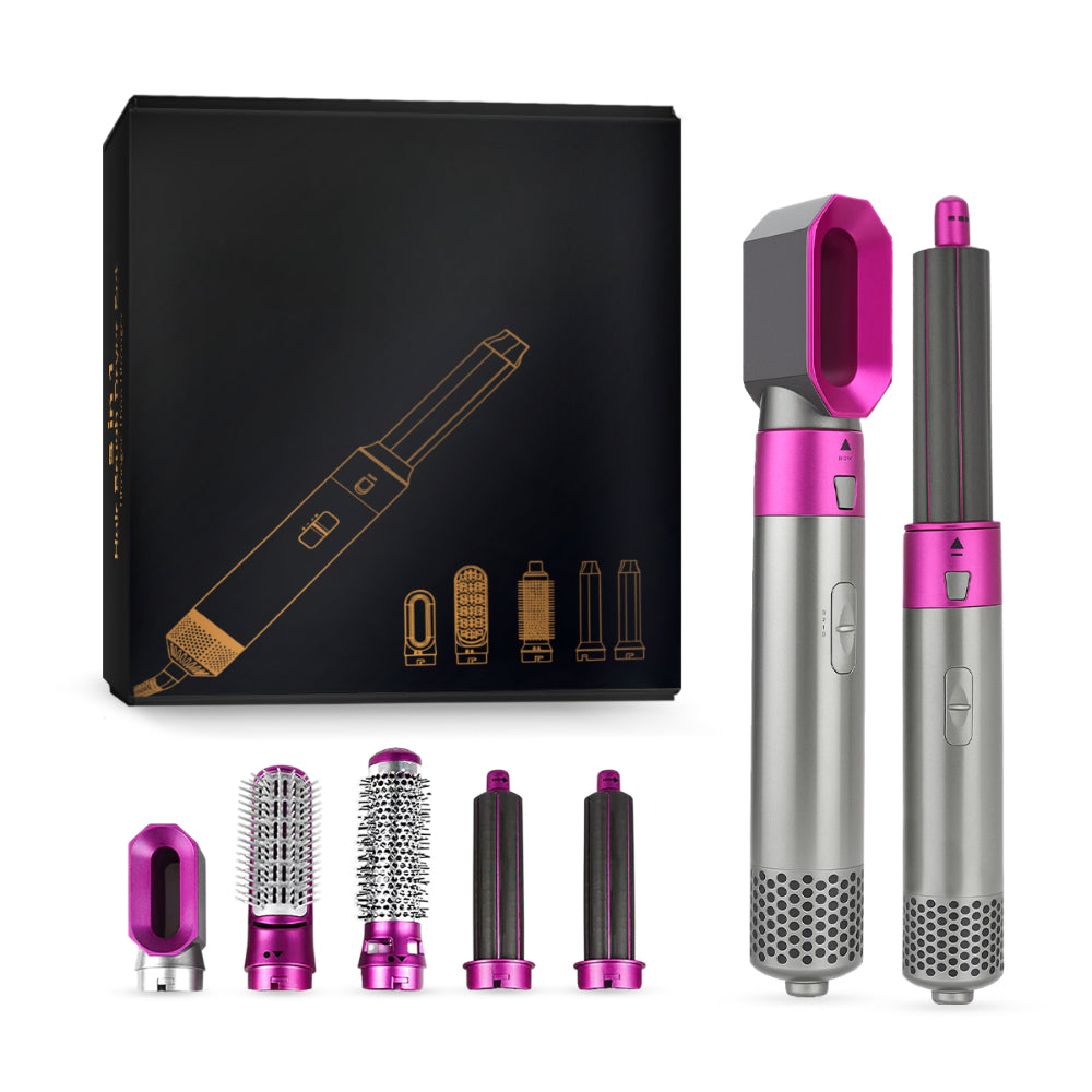 Set spazzola phon 5 in 1 per acconciare, arricciare, lisciare e asciugare i capelli